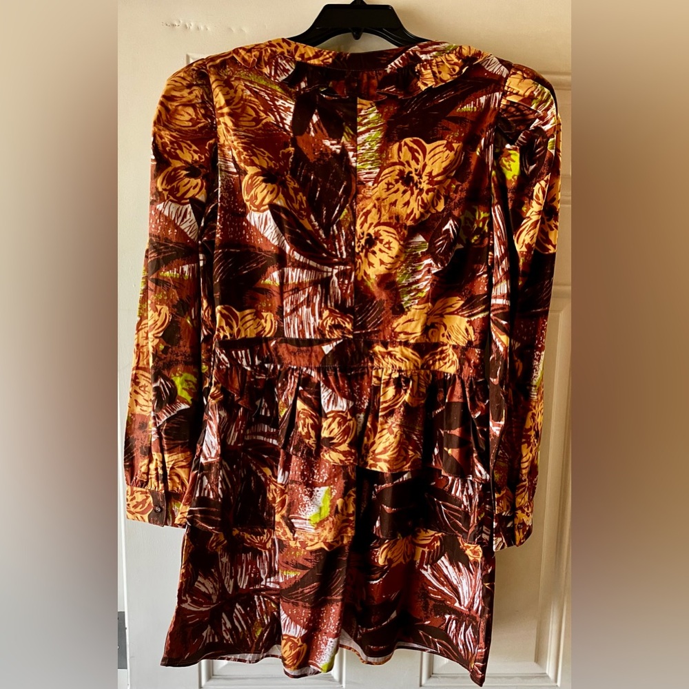NWT Walter Baker Josephina Dress Tropical Ruffle Mini-Island Chic-Size 12 - Picture 2 of 9